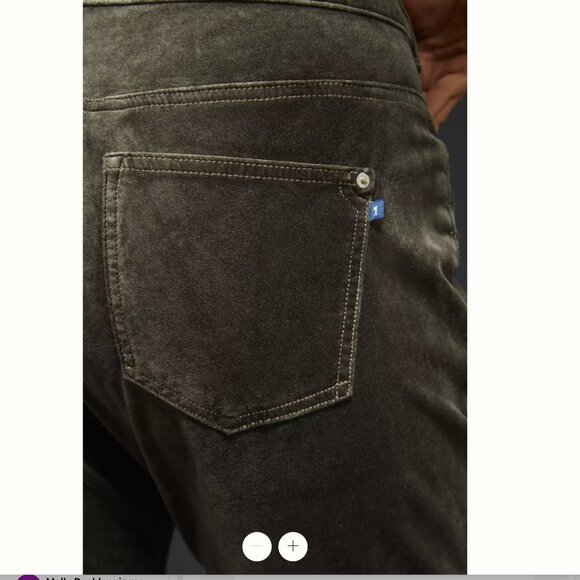 Pilcro Demilune Mid-Rise Bootcut Charcoal Velvet Jeans NWOT 16W - Picture 6 of 7